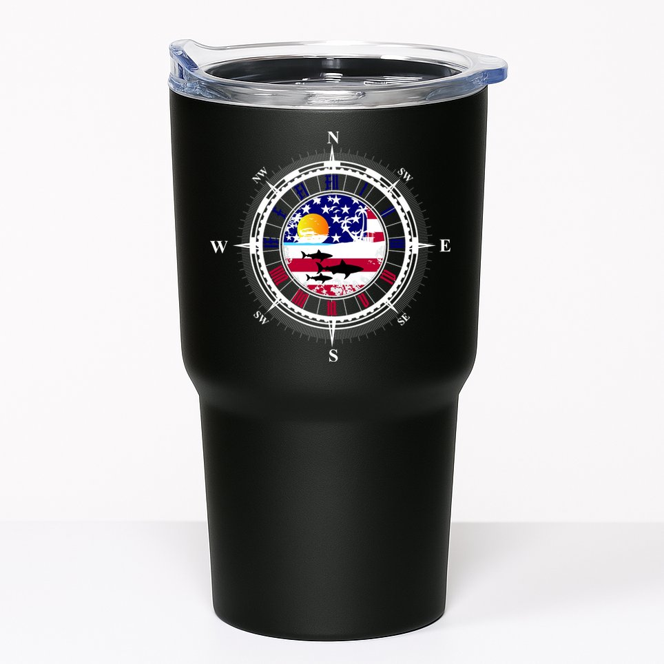 Vintage United States Compass Tumbler