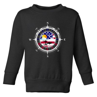 Vintage United States Compass Toddler Sweatshirt