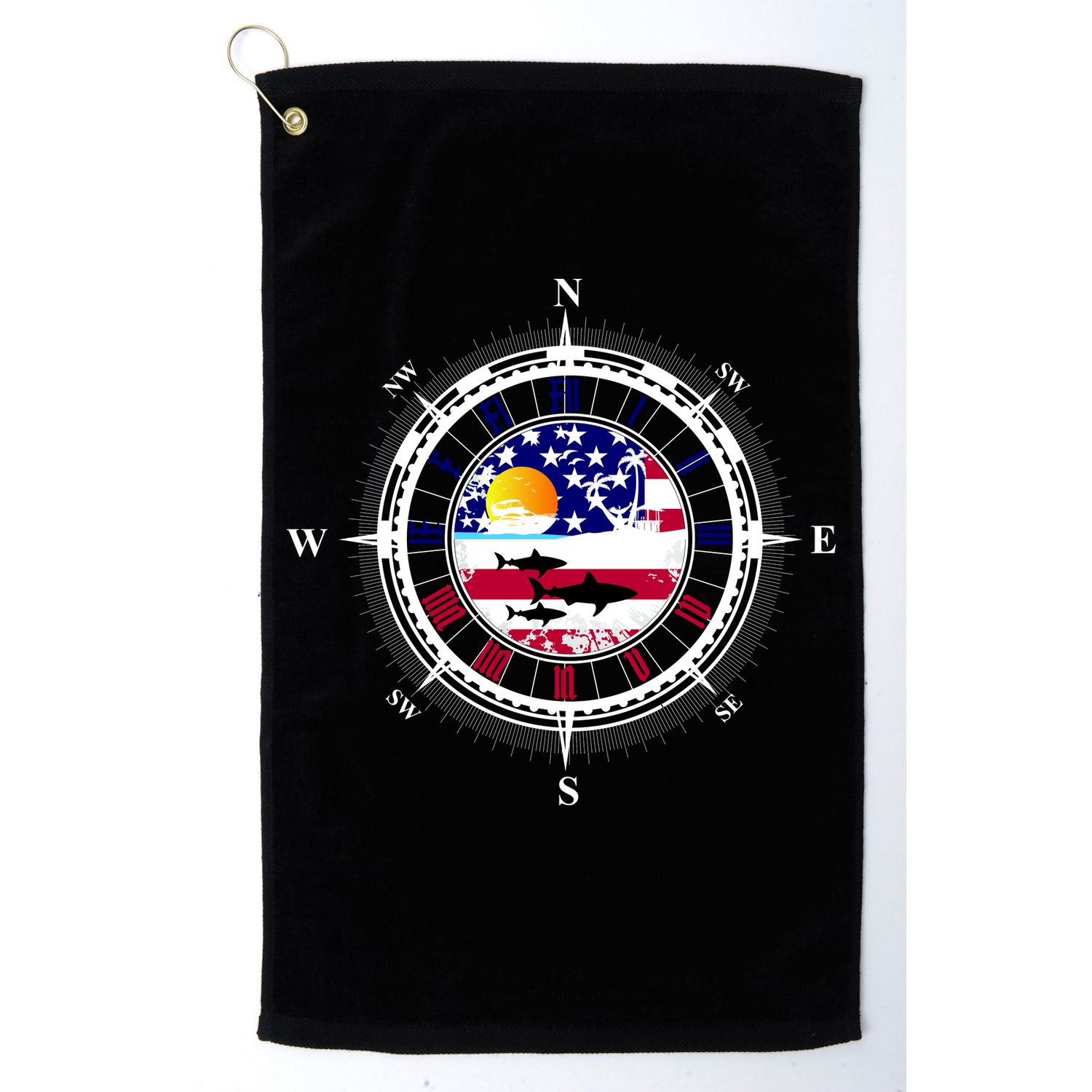 Vintage United States Compass Golf Towel