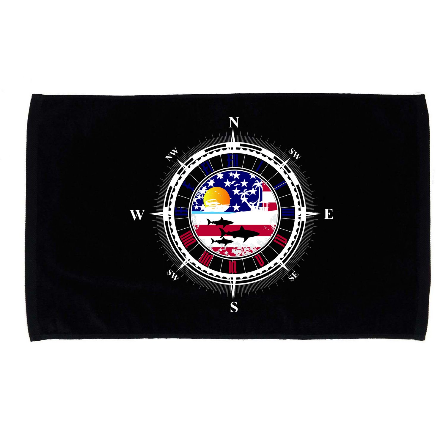 Vintage United States Compass Microfiber Hand Towel
