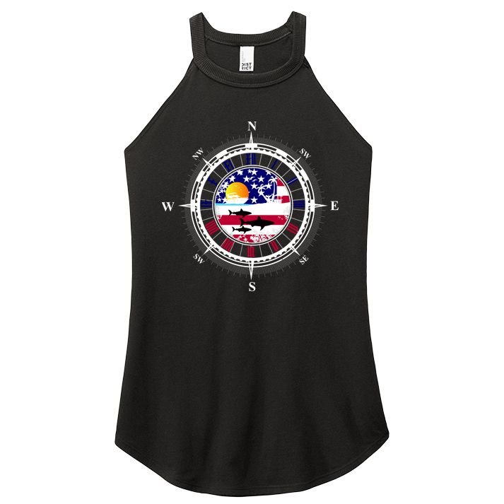 Vintage United States Compass Women's Perfect Tri Rocker Tank