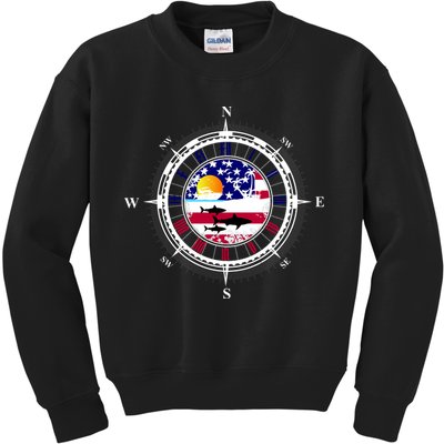 Vintage United States Compass Kids Sweatshirt