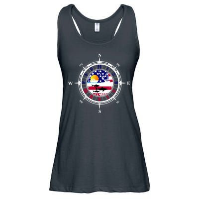 Vintage United States Compass Ladies Essential Flowy Tank