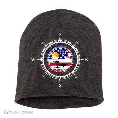 Vintage United States Compass Short Acrylic Beanie