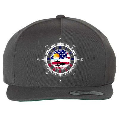 Vintage United States Compass Wool Snapback Cap