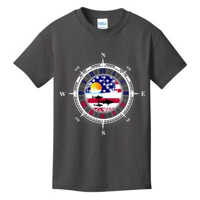 Vintage United States Compass Kids T-Shirt
