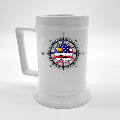 Vintage United States Compass Beer Stein