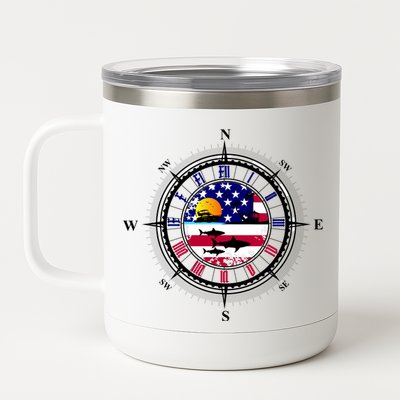 Vintage United States Compass 12 oz Stainless Steel Tumbler Cup