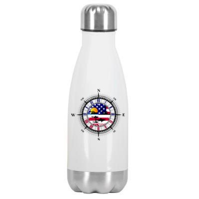 Vintage United States Compass Stainless Steel Insulated Water Bottle