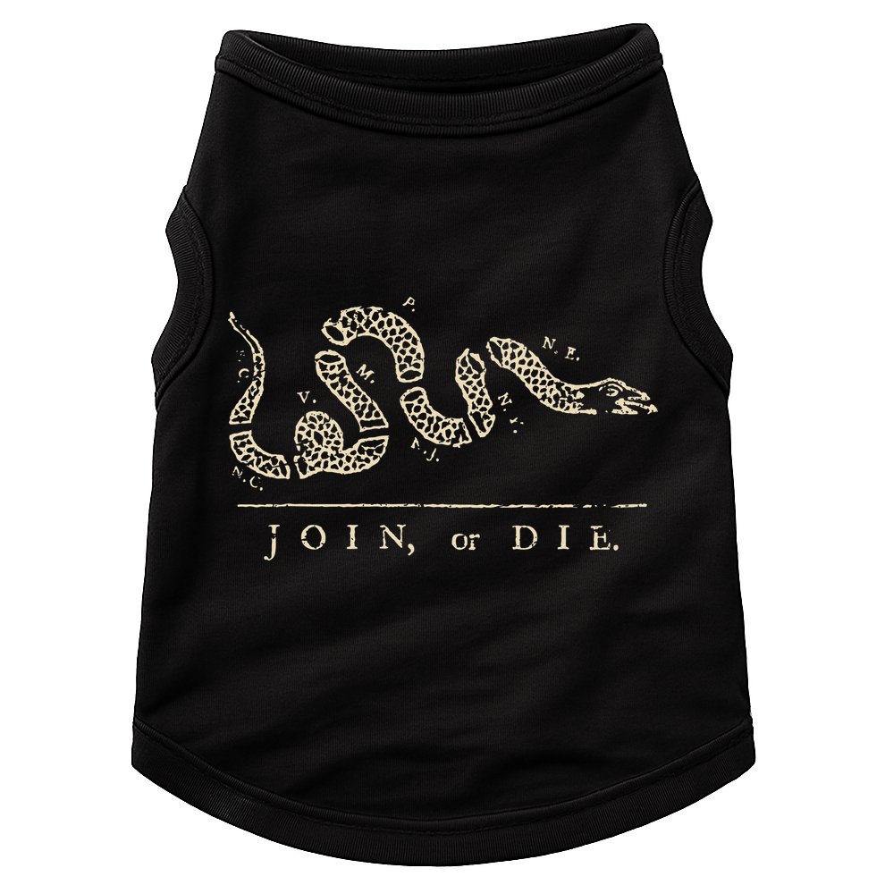 Vintage United States Ben Franklin 1754 Join Or Die Snake Doggie Tank