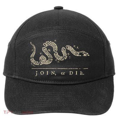 Vintage United States Ben Franklin 1754 Join Or Die Snake 7-Panel Snapback Hat