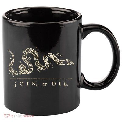 Vintage United States Ben Franklin 1754 Join Or Die Snake 11oz C Handle Ceramic Mug