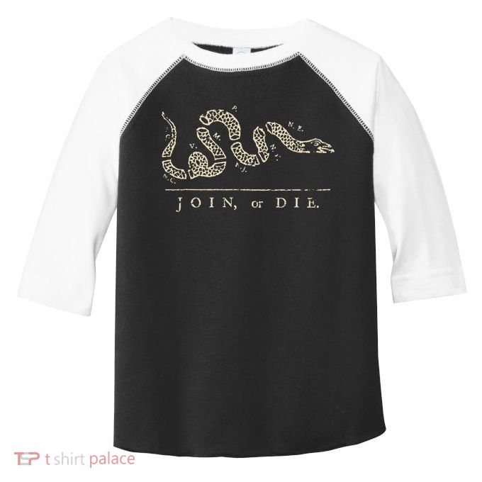 Vintage United States Ben Franklin 1754 Join Or Die Snake Toddler Fine Jersey T-Shirt
