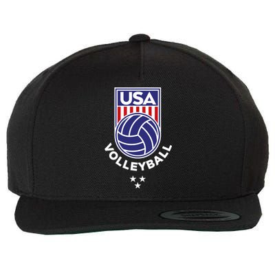 Volleyball USA Support The Team USA Flag Beach T Wool Snapback Cap