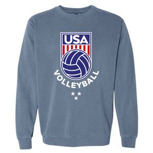 Volleyball USA Support The Team USA Flag Beach T Garment-Dyed Sweatshirt