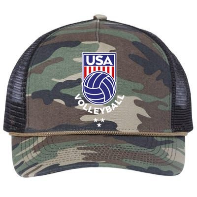 Volleyball USA Support The Team USA Flag Beach T Retro Rope Trucker Hat Cap