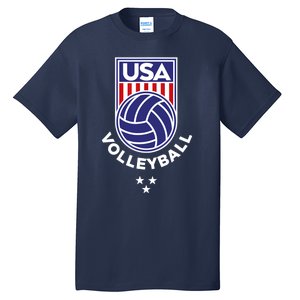 Volleyball USA Support The Team USA Flag Beach T Tall T-Shirt