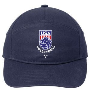 Volleyball USA Support The Team USA Flag Beach T 7-Panel Snapback Hat