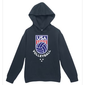 Volleyball USA Support The Team USA Flag Beach T Urban Pullover Hoodie