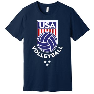 Volleyball USA Support The Team USA Flag Beach T Premium T-Shirt