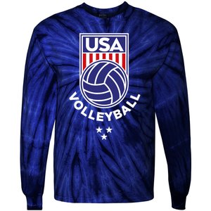 Volleyball USA Support The Team USA Flag Beach T Tie-Dye Long Sleeve Shirt