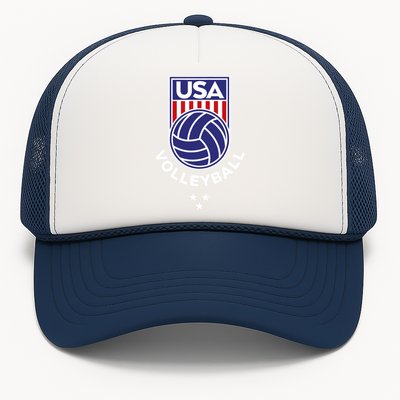 Volleyball USA Support The Team USA Flag Beach T Trucker Hat