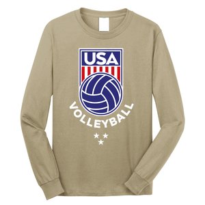 Volleyball USA Support The Team USA Flag Beach T Long Sleeve Shirt