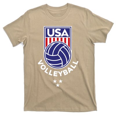 Volleyball USA Support The Team USA Flag Beach T T-Shirt