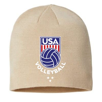 Volleyball USA Support The Team USA Flag Beach T Sustainable Beanie