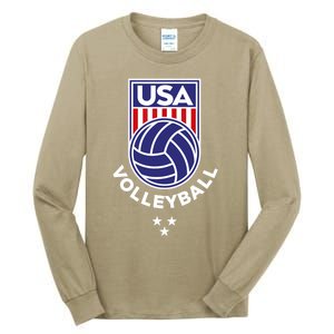 Volleyball USA Support The Team USA Flag Beach T Tall Long Sleeve T-Shirt