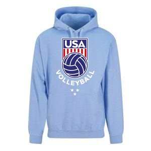 Volleyball USA Support The Team USA Flag Beach T Unisex Surf Hoodie