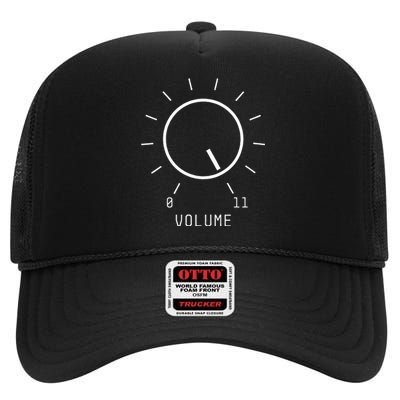 Volume Up To 11 These Go To 11 Amplifier Cool Guitar High Crown Mesh Back Trucker Hat