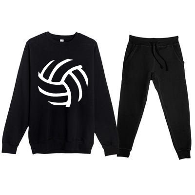 Volleyball Unisex T Premium Crewneck Sweatsuit Set