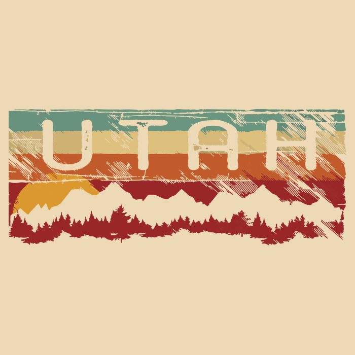 Vintage Utah Utah Hiking T Drawstring Bag