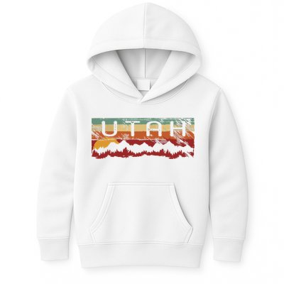 Vintage Utah Utah Hiking T Kids Hoodie