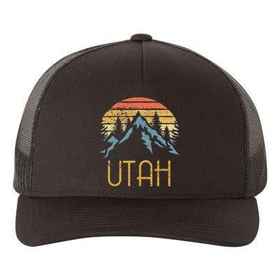 Vintage UT Utah Mountains Outdoor Adventure Yupoong Adult 5-Panel Trucker Hat