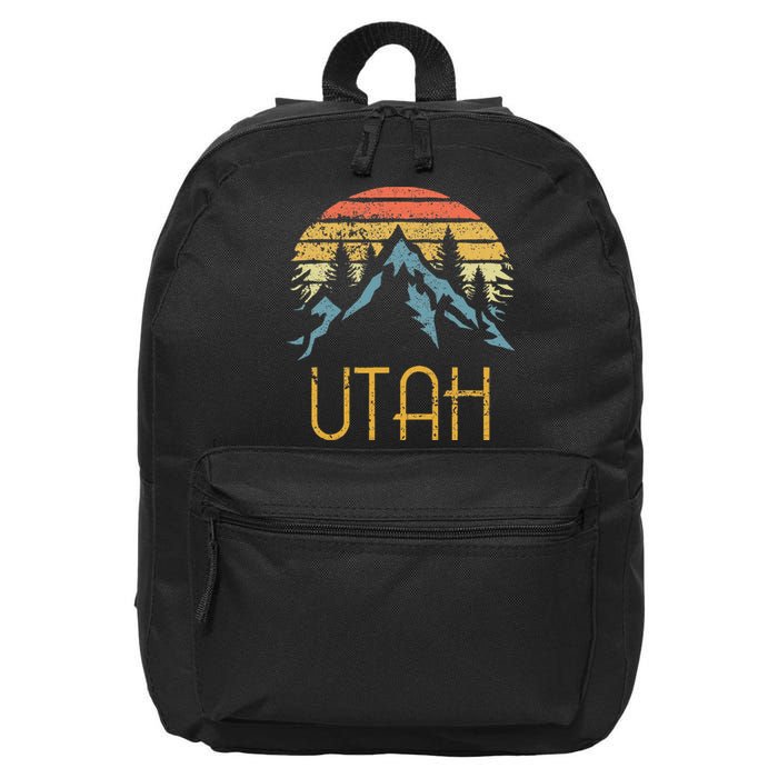 Vintage UT Utah Mountains Outdoor Adventure 16 in Basic Backpack