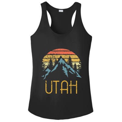 Vintage UT Utah Mountains Outdoor Adventure Ladies PosiCharge Competitor Racerback Tank