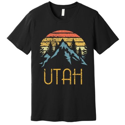 Vintage UT Utah Mountains Outdoor Adventure Premium T-Shirt