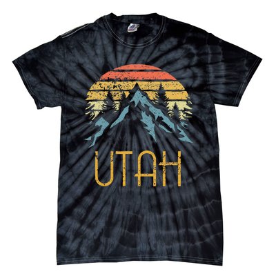 Vintage UT Utah Mountains Outdoor Adventure Tie-Dye T-Shirt