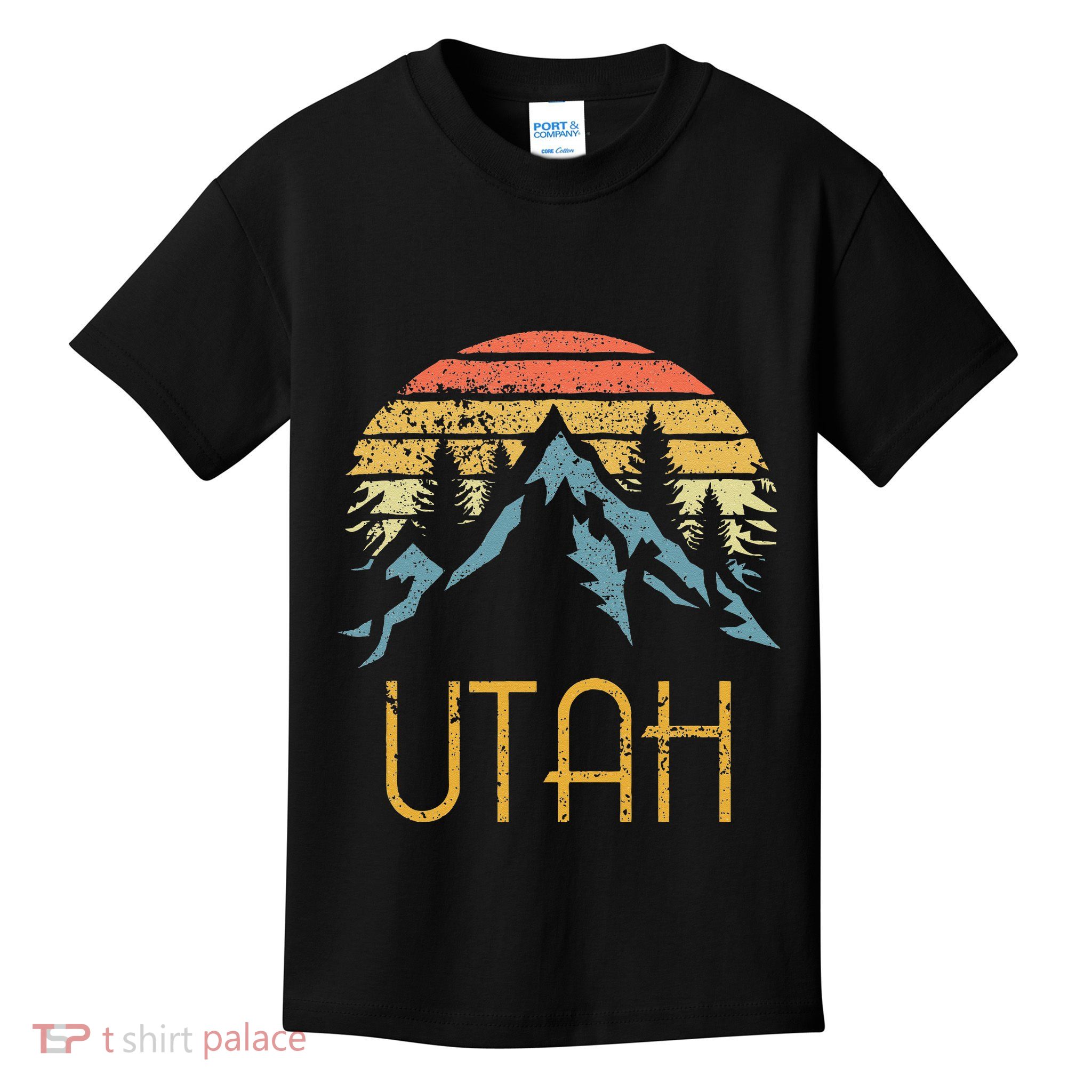 Vintage UT Utah Mountains Outdoor Adventure Kids T-Shirt
