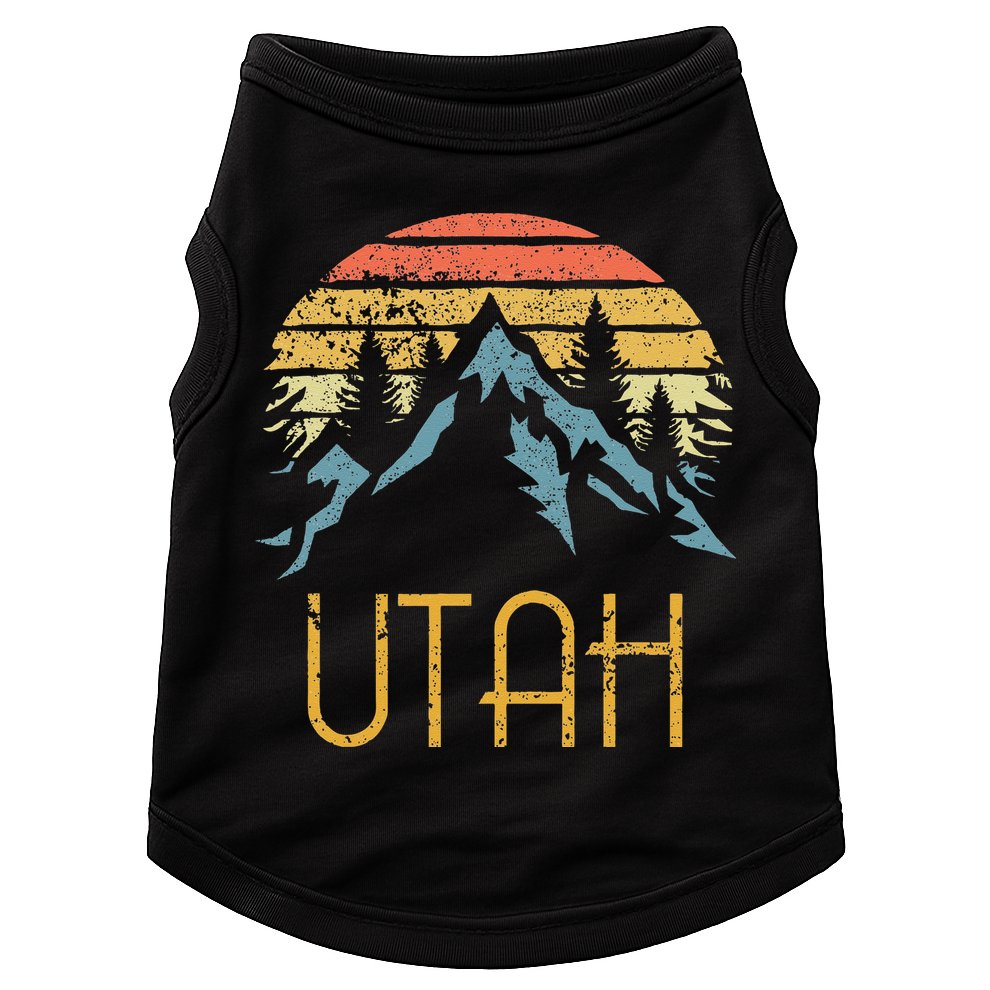 Vintage UT Utah Mountains Outdoor Adventure Doggie Tank