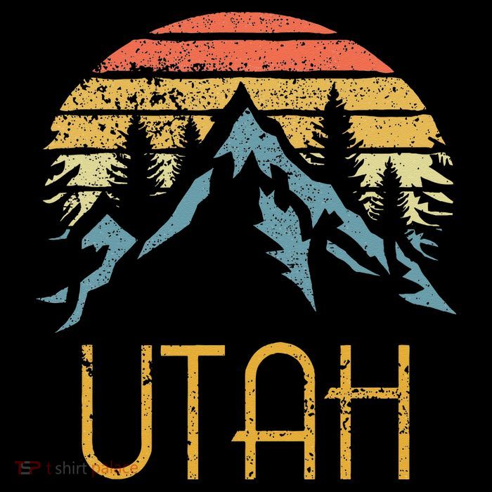 Vintage UT Utah Mountains Outdoor Adventure Womens T-Shirt