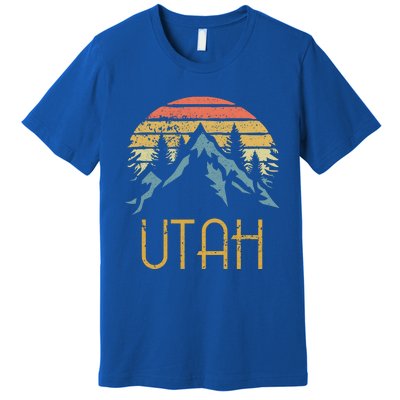 Vintage Ut Utah Mountains Outdoor Adventure Gift Premium T-Shirt