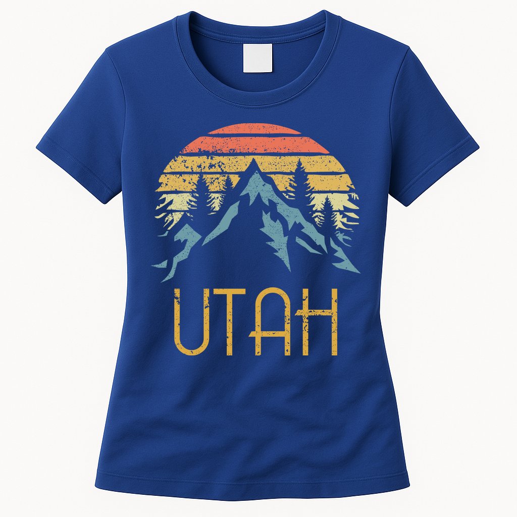 Vintage Ut Utah Mountains Outdoor Adventure Gift Womens T-Shirt
