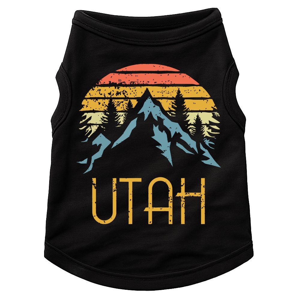 Vintage Ut Utah Mountains Outdoor Adventure Doggie Tank