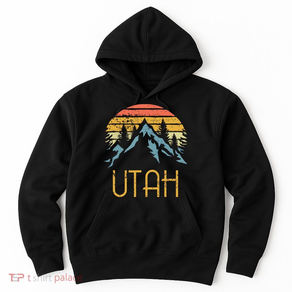 Vintage Ut Utah Mountains Outdoor Adventure Hoodie