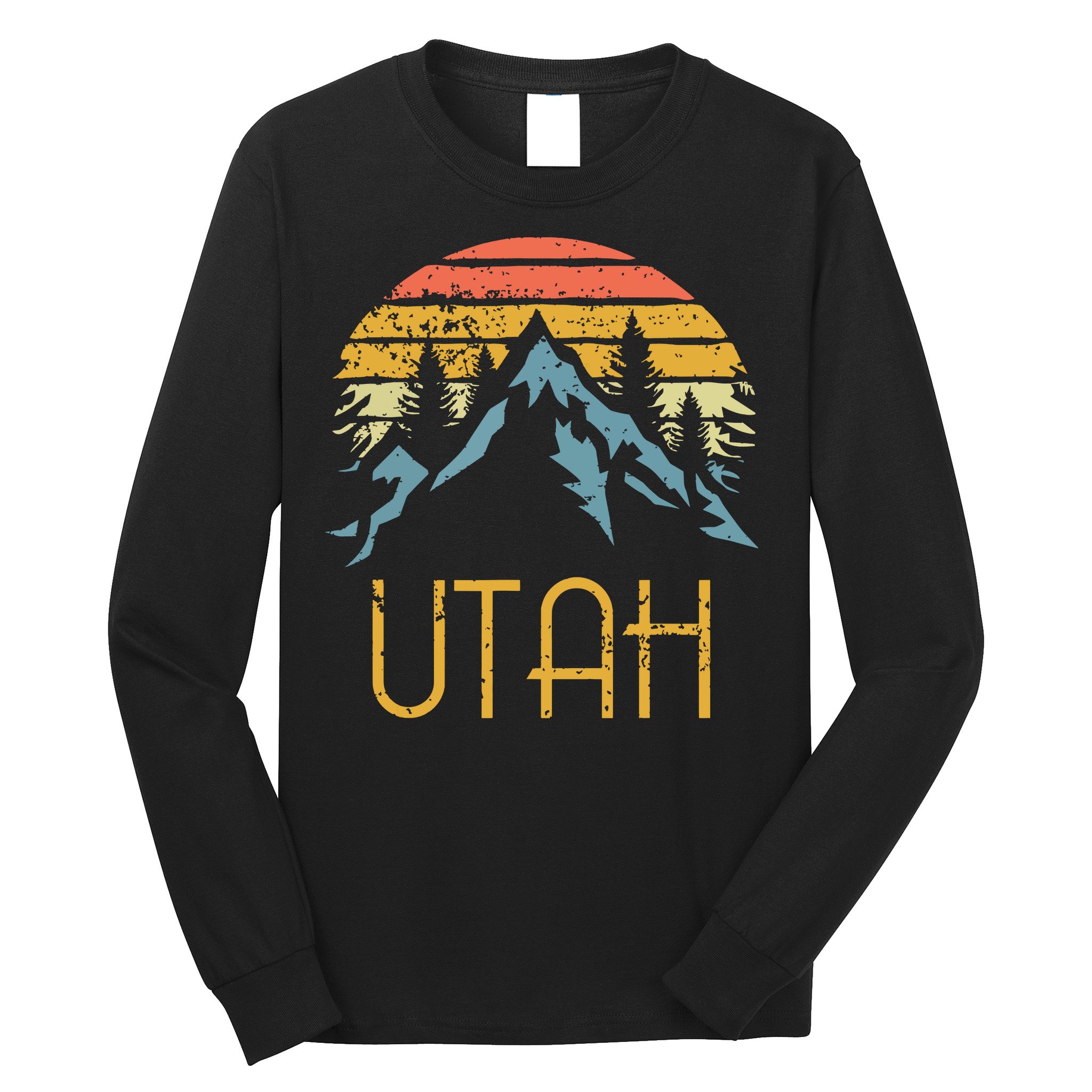 Vintage Ut Utah Mountains Outdoor Adventure Long Sleeve Shirt