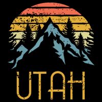 Vintage Ut Utah Mountains Outdoor Adventure Bucket Hat