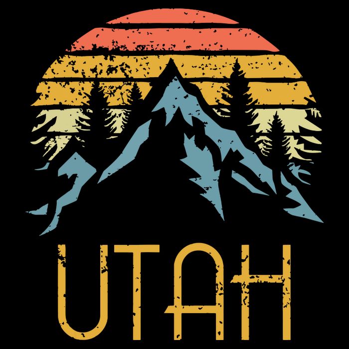 Vintage Ut Utah Mountains Outdoor Adventure Bucket Hat